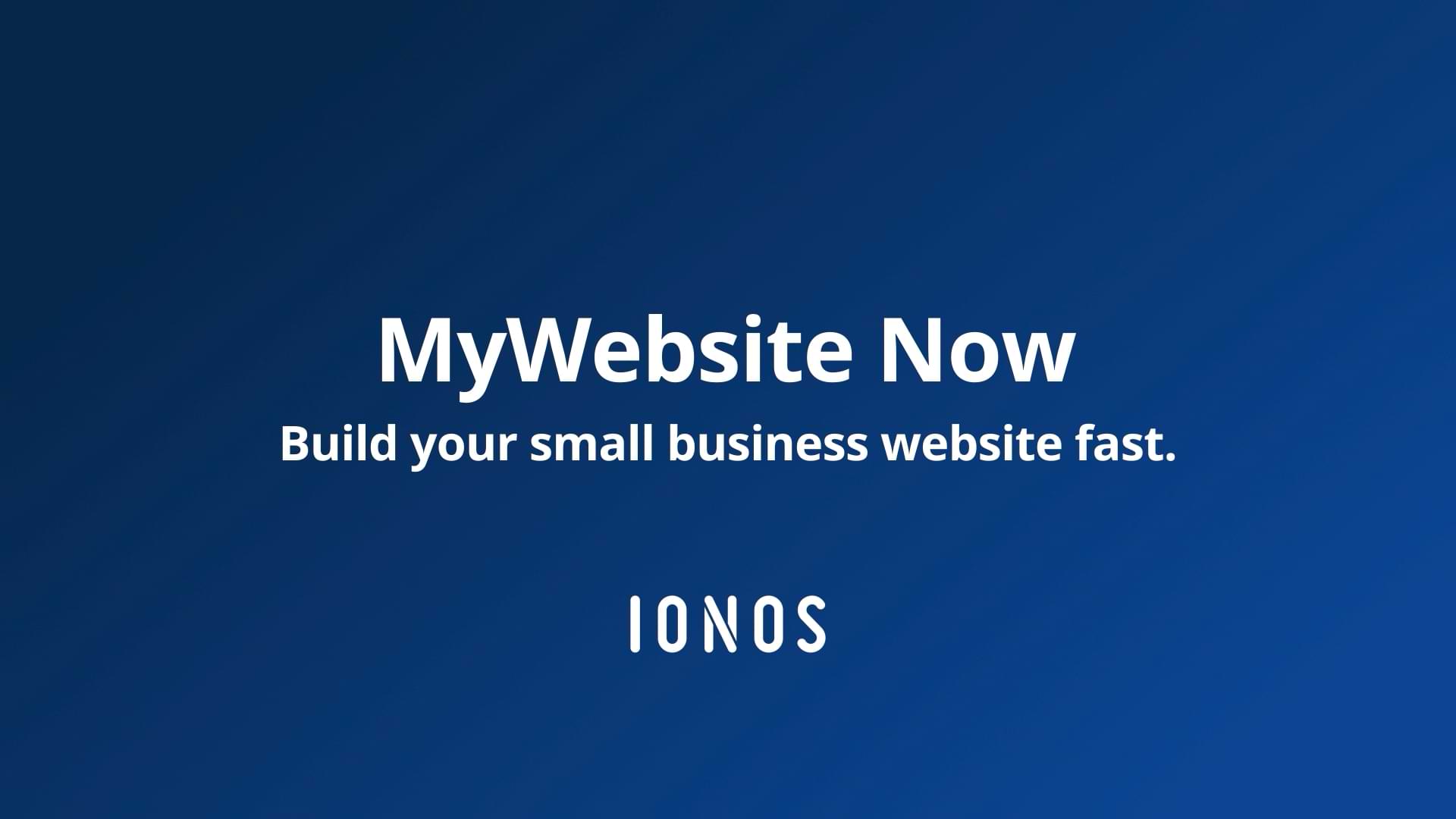 Build your small business website fast with MyWebsite Now