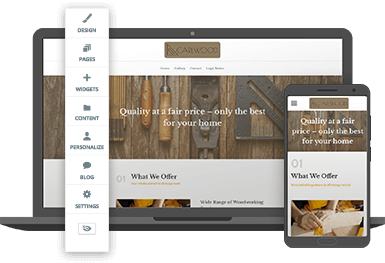 MyWebsite templates on a laptop and smartphone
